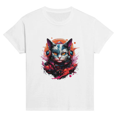 Camiseta Junior Unisex Estampado de Gato 