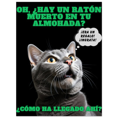 Panel de aluminio impresión de gato "Regalo Sorpresa" Michilandia | La tienda online de los amantes de gatos