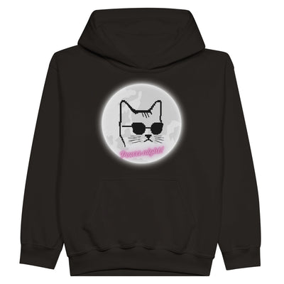 Sudadera con capucha júnior estampado de gato "Puurr Night" Michilandia | La tienda online de los fans de gatos