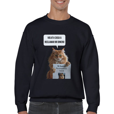 Sudadera Unisex Estampado de Gato 