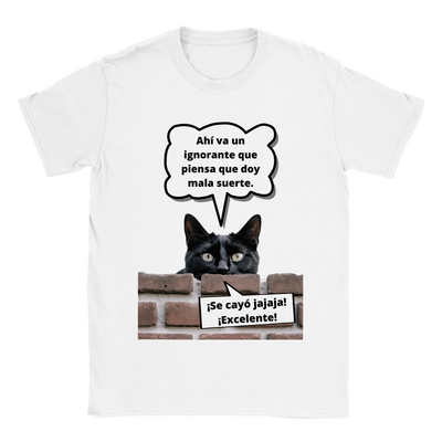 Camiseta unisex estampado de gato "Bad Luck" Gelato