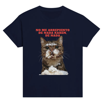 Camiseta Junior Unisex Estampado de Gato "Dulce Travieso" Michilandia | La tienda online de los fans de gatos