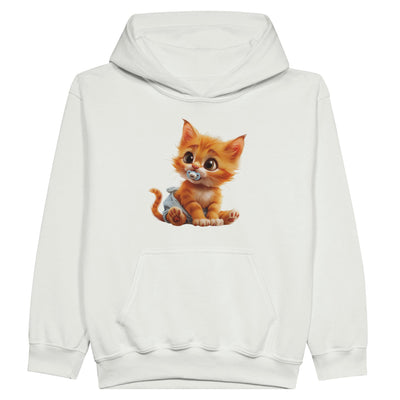 Sudadera con capucha júnior estampado de gato 