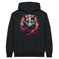 Sudadera con Capucha Unisex Estampado de Gato 