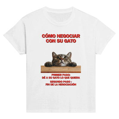 Camiseta Junior Unisex Estampado de Gato 