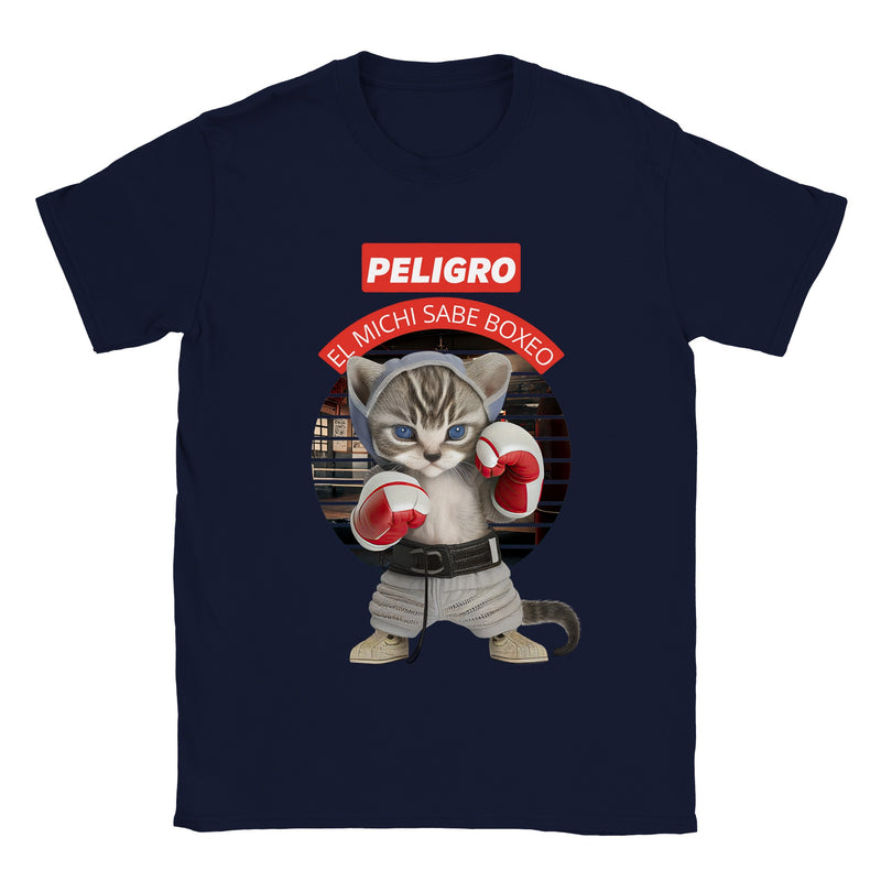 Camiseta unisex estampado de gato "Peligro" Gelato