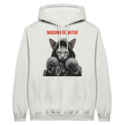 Sudadera con Capucha Unisex Estampado de Gato "Maquina de matar" Michilandia