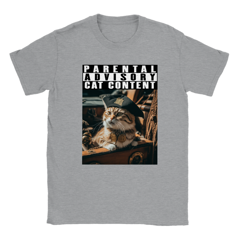 Camiseta unisex estampado de gato "Pirata Felino" Gelato