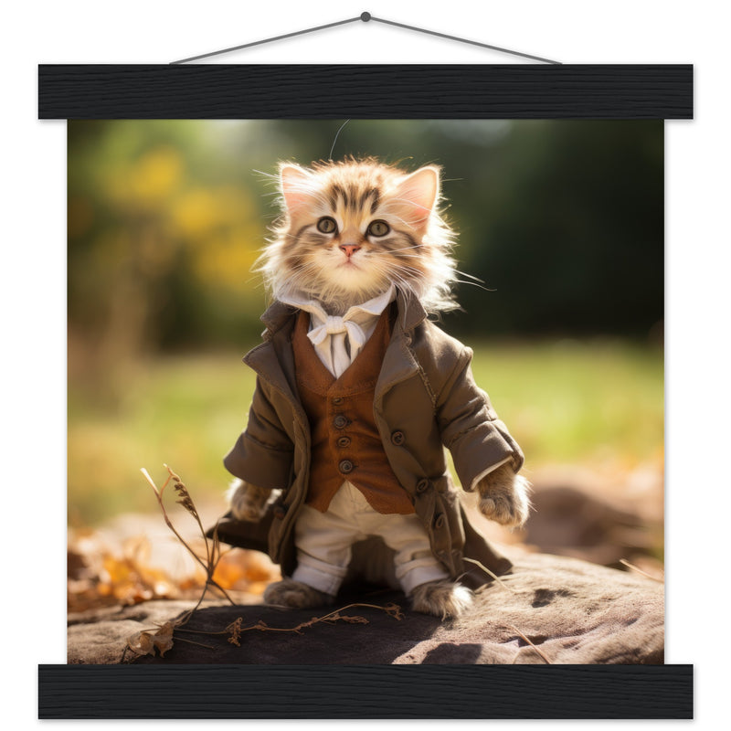 Póster semibrillante de gato con colgador "Michi Bilbo el Hobbit" Gelato