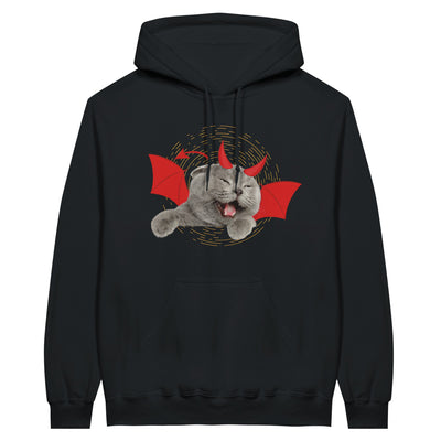 Sudadera con Capucha Unisex Estampado de Gato 