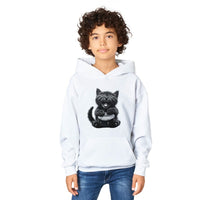 Sudadera con capucha júnior estampado de gato 