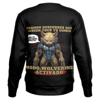 Sudadera Deportiva unisex estampado de gato "Modo Wolverine" Subliminator