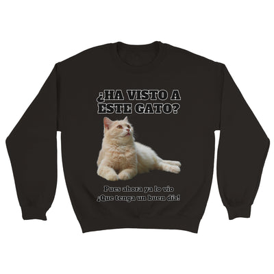 Sudadera Unisex Estampado de Gato 