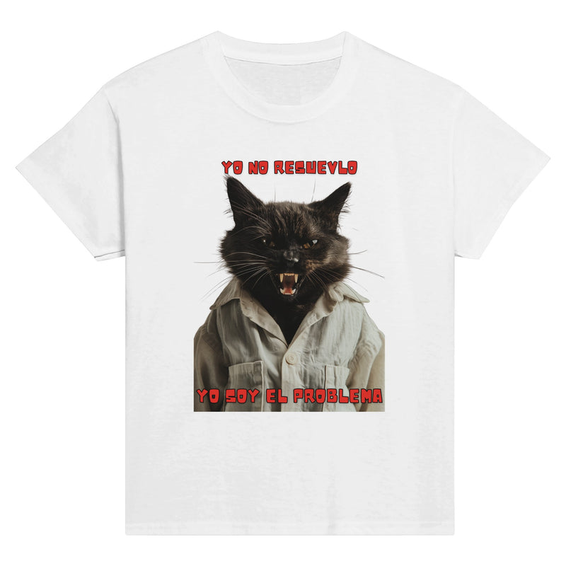 Camiseta Junior Unisex Estampado de Gato 