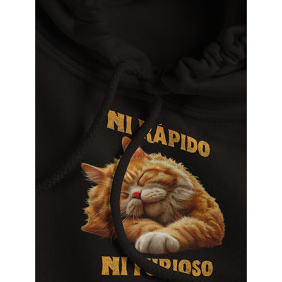 Sudadera con Capucha Unisex Estampado de Gato "Ni rápido Ni furioso" Michilandia | La tienda online de los fans de gatos