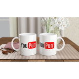 Taza Blanca con Impresión de Gato "YouPurr" Michilandia | La tienda online de los fans de gatos