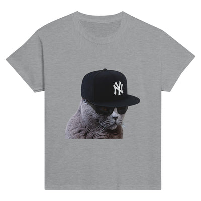 Camiseta Junior Unisex Estampado de Gato "El Swag" Michilandia | La tienda online de los fans de gatos