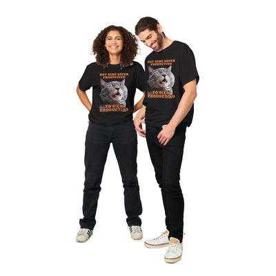 Camiseta Unisex Estampado de Gato "Siesta Productiva" Michilandia | La tienda online de los fans de gatos