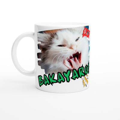 Taza Blanca con Impresión de Gato 