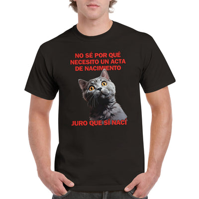 Camiseta Unisex Estampado de Gato 