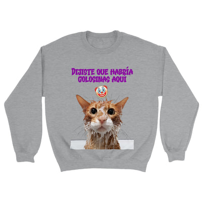 Sudadera unisex estampado de gato "Traición Felina" Gelato