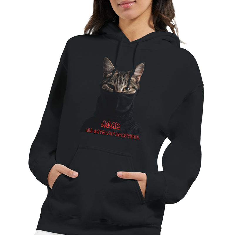 Sudadera con Capucha Unisex Estampado de Gato "Revolución Gatuna" Michilandia