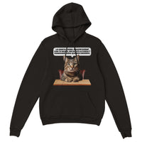 Sudadera con Capucha Unisex Estampado de Gato "Confesión Incomoda" Michilandia | La tienda online de los fans de gatos