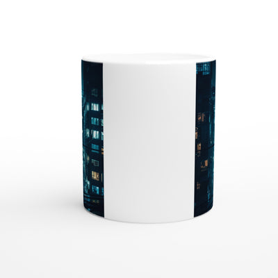 Taza Blanca con Impresión de Gato "Equilibrista Felino" Michilandia | La tienda online de los fans de gatos