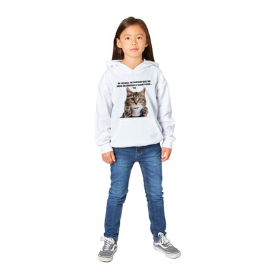 Sudadera con capucha júnior estampado de gato "Chisme Gatuno" Michilandia | La tienda online de los fans de gatos