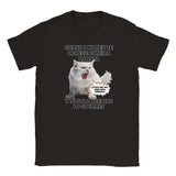 Camiseta Junior Unisex Estampado de Gato "Gourmet Indignado" Michilandia | La tienda online de los fans de gatos