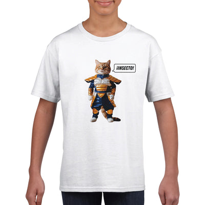 Camiseta Junior Unisex Estampado de Gato 