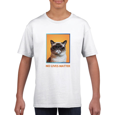 Camiseta Junior Unisex Estampado de Gato 