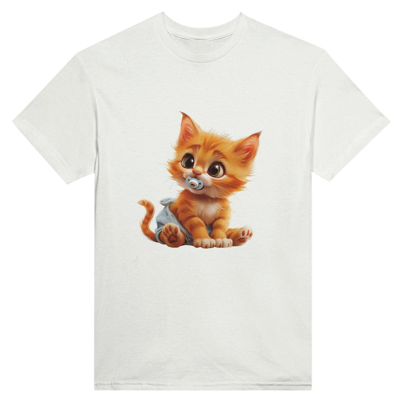 Camiseta Unisex Estampado de Gato "Miau en Pañales" Michilandia