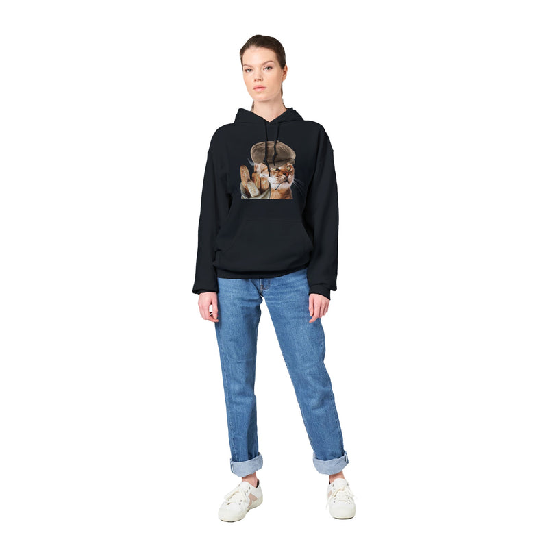 Sudadera con Capucha Unisex Estampado de Gato "Le Chat Parisien" Michilandia | La tienda online de los fans de gatos