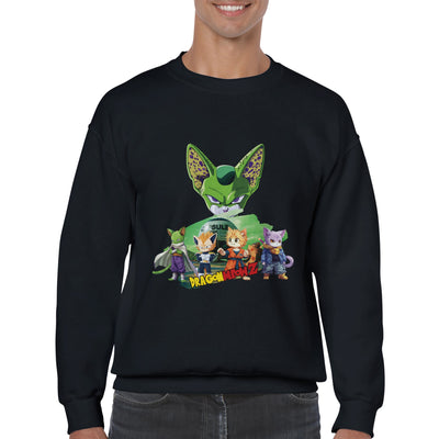 Sudadera Unisex Estampado de Gato "Guerreros Peludos Z" Michilandia | La tienda online de los fans de gatos