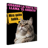 Lienzo de Gato "Mira Quién Habla" Michilandia | La tienda online de los amantes de gatos