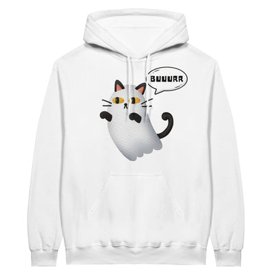 Sudadera con Capucha Unisex Estampado de Gato "Fantasma Miaurador" Michilandia | La tienda online de los fans de gatos