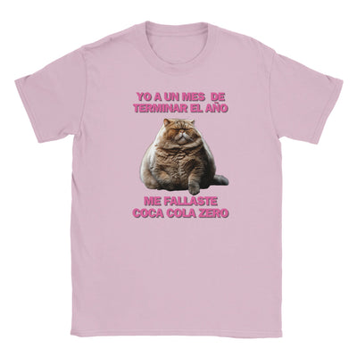 Camiseta Junior Unisex Estampado de Gato "Desilusión Anual" Michilandia | La tienda online de los fans de gatos