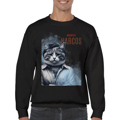 Sudadera Unisex Estampado de Gato "Narcogato" Michilandia | La tienda online de los fans de gatos