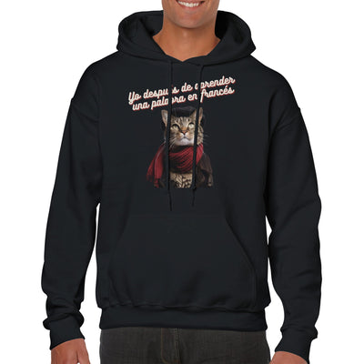 Sudadera con Capucha Unisex Estampado de Gato 