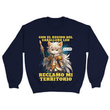 Sudadera unisex estampado de gato "Caballero del Sofá" Michilandia | La tienda online de los amantes de gatos