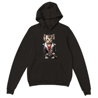 Sudadera con capucha unisex estampado de gato "Michi Yakuza"