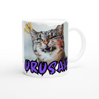 Taza Blanca con Impresión de Gato "Desprecio Felino" Michilandia | La tienda online de los amantes de gatos