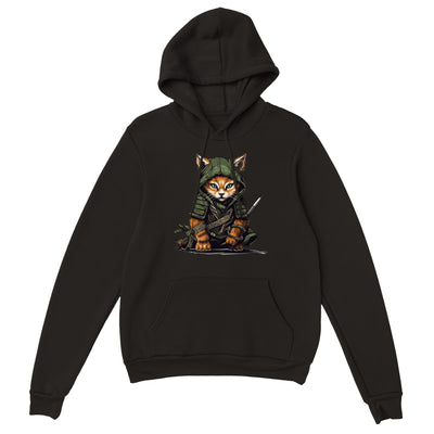 Sudadera con capucha unisex estampado de gato 