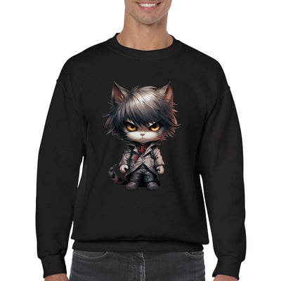 Sudadera unisex estampado de gato 