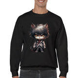 Sudadera unisex estampado de gato "Light Catgami" Michilandia | La tienda online de los amantes de gatos