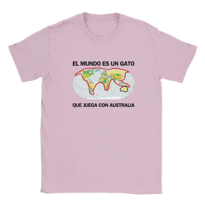 Camiseta Junior Unisex Estampado de Gato "Atlas Felino" Michilandia | La tienda online de los fans de gatos