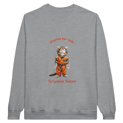 Sudadera Unisex Estampado de Gato "Tributo a Toriyama" Michilandia