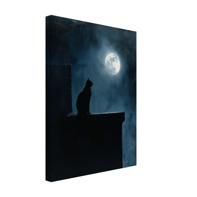 Lienzo de gato "Misterio Lunar" Michilandia | La tienda online de los fans de gatos