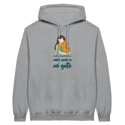 Sudadera con Capucha Unisex Estampado de Gato "Amor Gatuno" Michilandia